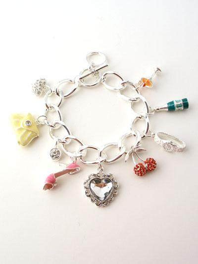 3D CHUNKY FASHION SHOE HANDBAG PARTY BRACELET