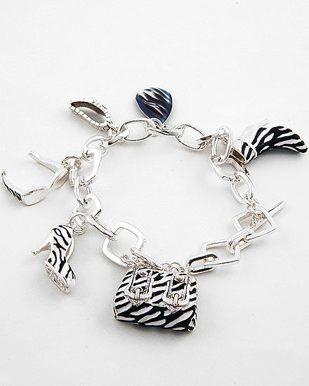 LADIES SHOP HANDBAG SHOES ANIMAL PRINT BRACELET