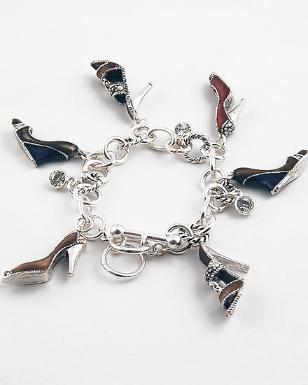 LADIES SHOP CRYSTAL SHOE SHOES HEELS BRACELET