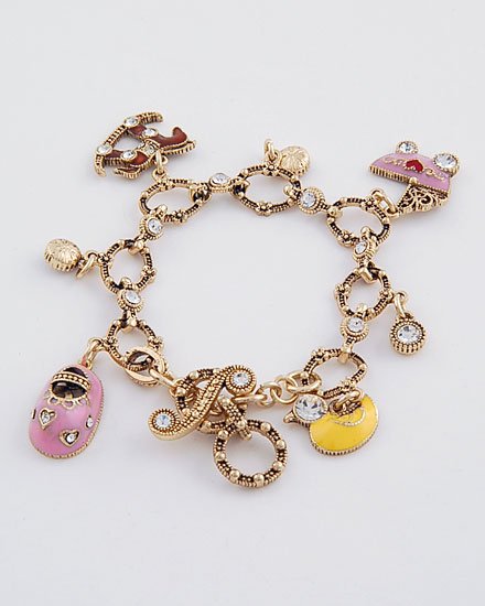 NEW BABY MOTHER MOM 22 CRYSTAL SHOWER BRACELET SILVER TONE