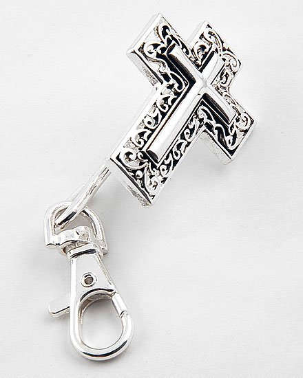 RELIGIOUS CRYSTAL CROSS PURSE BAG KEY KEYCHAIN FINDER