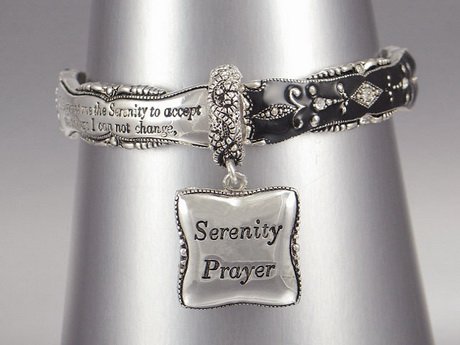 SERENITY PRAYER ALCOHOLICS ANONYMOUS AA WORD CRYSTAL BRACELET