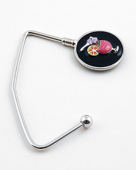 HOT BLACK TROPICAL COCKTAIL HANDBAG PURSE HANGER HOLDER