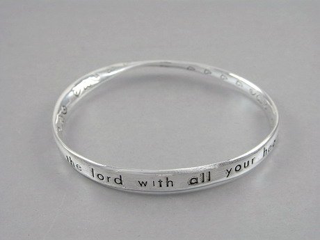 RELIGIOUS PROVERBS 3:5 TRUST IN THE LORD QUOTE BRACELET