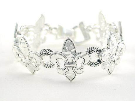 FRENCH ROYAL FLEUR DE LIS NEW ORLEANS SAINTS BRACELET