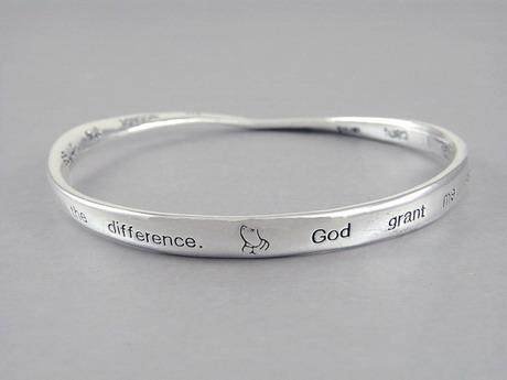 SERENITY PRAYER ALCOHOLICS ANONYMOUS AA QUOTE BRACELET