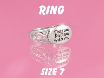 RELIGIOUS FEAR NOT FOR I AM WITH YOU CHRISTIAN RING 7