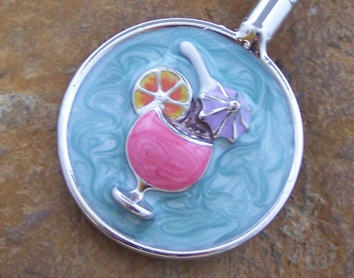 BLUE TROPICAL COCKTAIL HANDBAG PURSE HANGER HOLDER