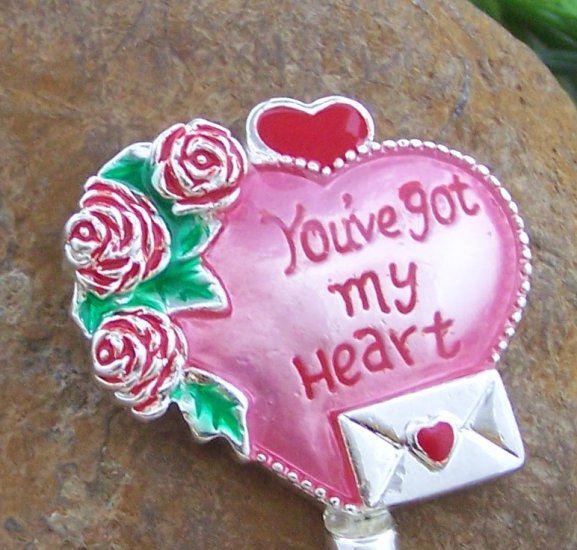 RED VALENTINES DAY HEART LOVE PURSE HOOK HANDBAG HOLDER