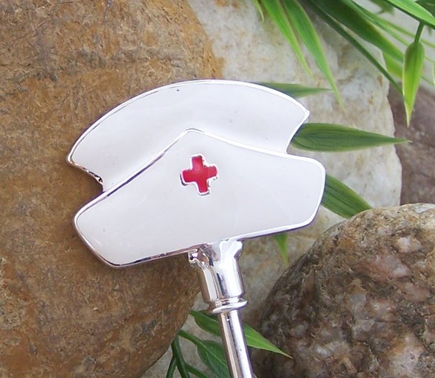 NURSE HAT PURSE N' HOOK HANGER HANDBAG BAG HOLDER w/ POUCH