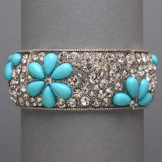 BLUE CLEAR CRYSTAL BRACELET