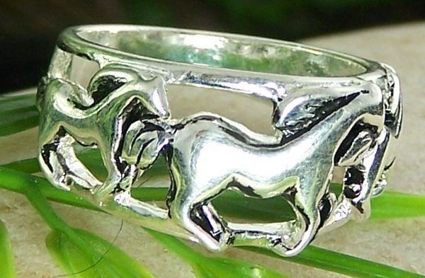 NEW WESTERN COWGIRL WILD HORSE PONY MUSTANG RING SIZE 7