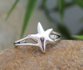 NEW 925 STERLING SILVER STAR FISH STARFISH TOE RING