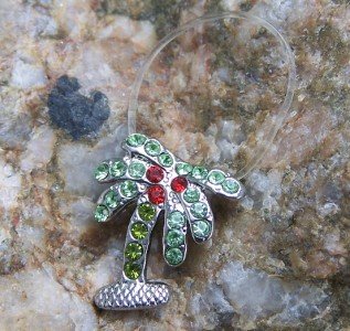 HOT NEW GREEN TROPICAL PALM TREE 26 CRYSTAL TOE RING