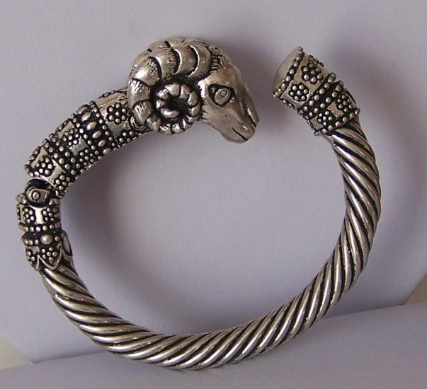 Zodiac Capricorn Ram Animal Print Bangle Bracelet