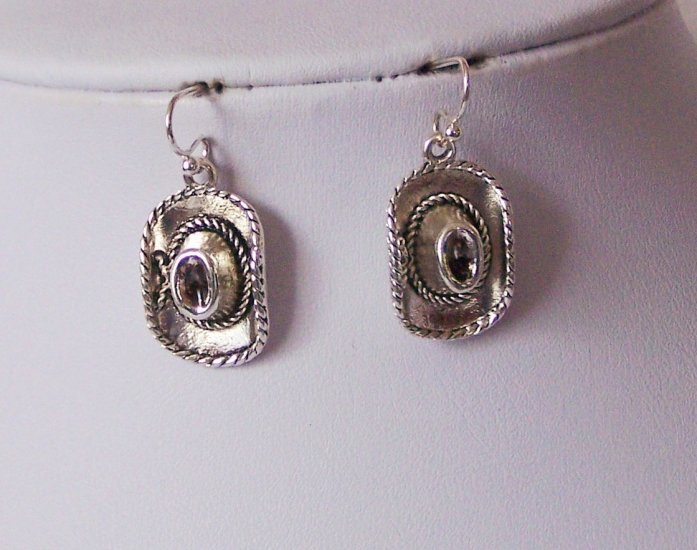 3D Cowgirl Hat Western Rodeo Earrings