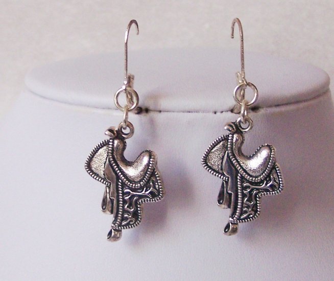 Western Horse Saddle Earrings