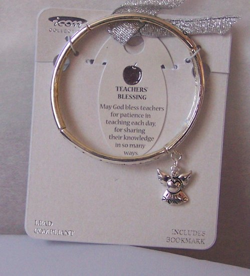 Teachers Prayer Blessing Religious Angel Bracelet Bookmark