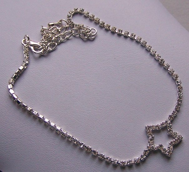 CLEAR CRYSTAL STAR ANKLE BRACELET ANKLET