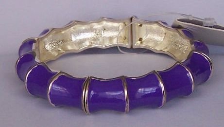 Purple Bamboo Bangle Bracelet