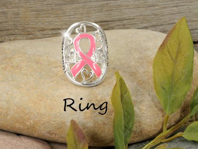 Pink Ribbon Breast Cancer Awareness Ring