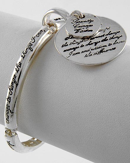 NEW SERENITY PRAYER ALCOHOLICS ANONYMOUS AA BRACELET