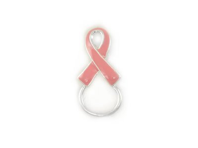 Pink Ribbon Eye Glass Badge ID Holder Necklace