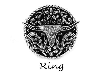 Cowgirl Long Horn Longhorn Bull Steer Ring