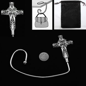 Religious Cross Purse Handbag Caddy Holder Hanger