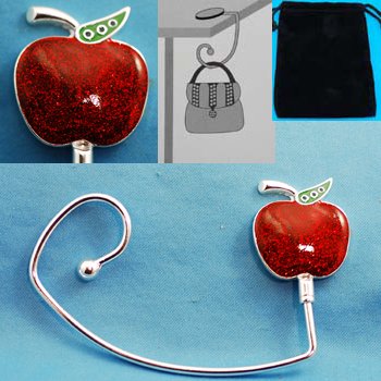 Teacher Red Apple Purse Handbag Caddy Holder Hanger