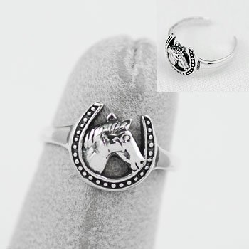 Horse Head Horsehead Pony Sterling Silver Toe Ring