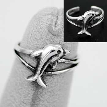 Dolphin Sterling Silver Toe Ring