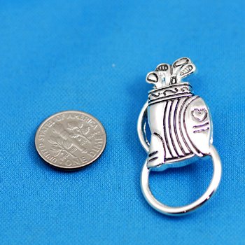 Golf Bag Picture Badge ID Eye Glass Holder Brooch Pin