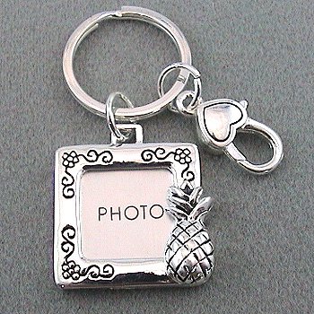 Pineapple Photo Picture Memory Holder Key Keychain