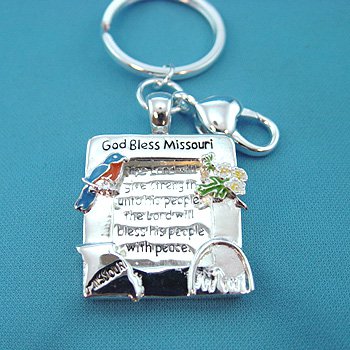 God Bless Missouri Key Keychain