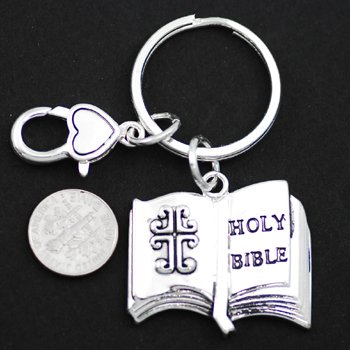 Religious Holy Bible Key Keychain