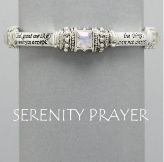Religious AA Serenity Prayer Clear Bracelet