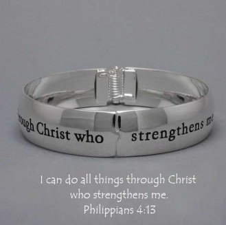 Religious Philippians 4:13 I Can Do All Things Through Christ Bracelet
