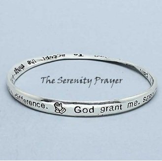 Religious Serenity Prayer Mobius Bangle Bracelet