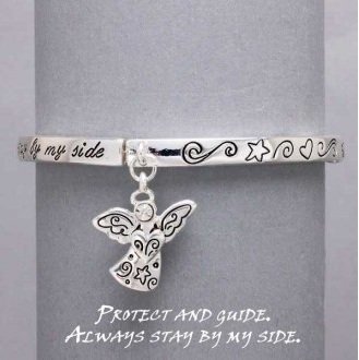 Religious Protect and Guide Me Guardian Angel Charm Bracelet