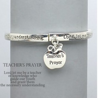 Religious Teachers Prayer Charm Bracelet