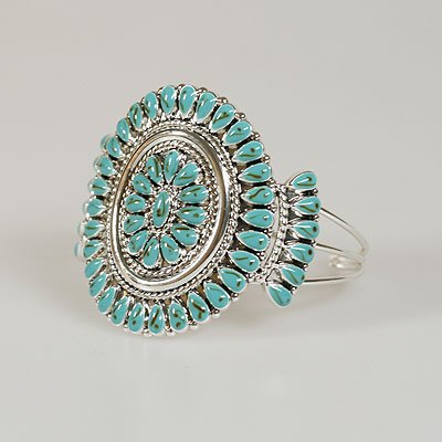 Blue Western Bangle Bracelet