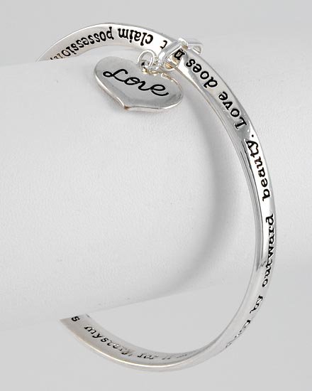 Heart Love Adorns Itself Charm Bracelet