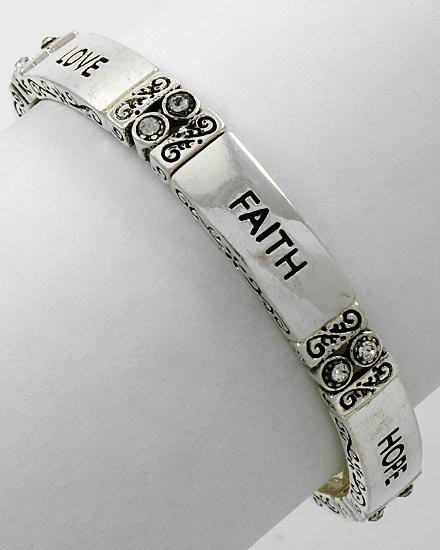Inspirational Faith Hope Love Bracelet