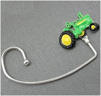 Green Tractor Handbag Purse Hook Caddy Holder