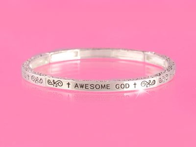 Awesome God Religious Stackable Bracelet