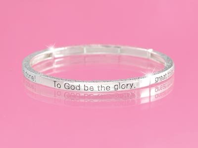 To God Be the Glory Religious Stackable Bracelet