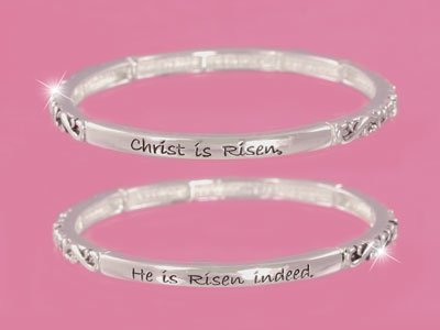 Christ Is Risen Religious Stackable Bracelet