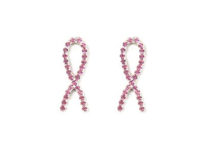 Pink Ribbon Breast Cancer Awareness Earrings