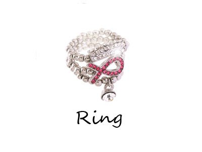 Pink Ribbon Breast Cancer Awareness Ring